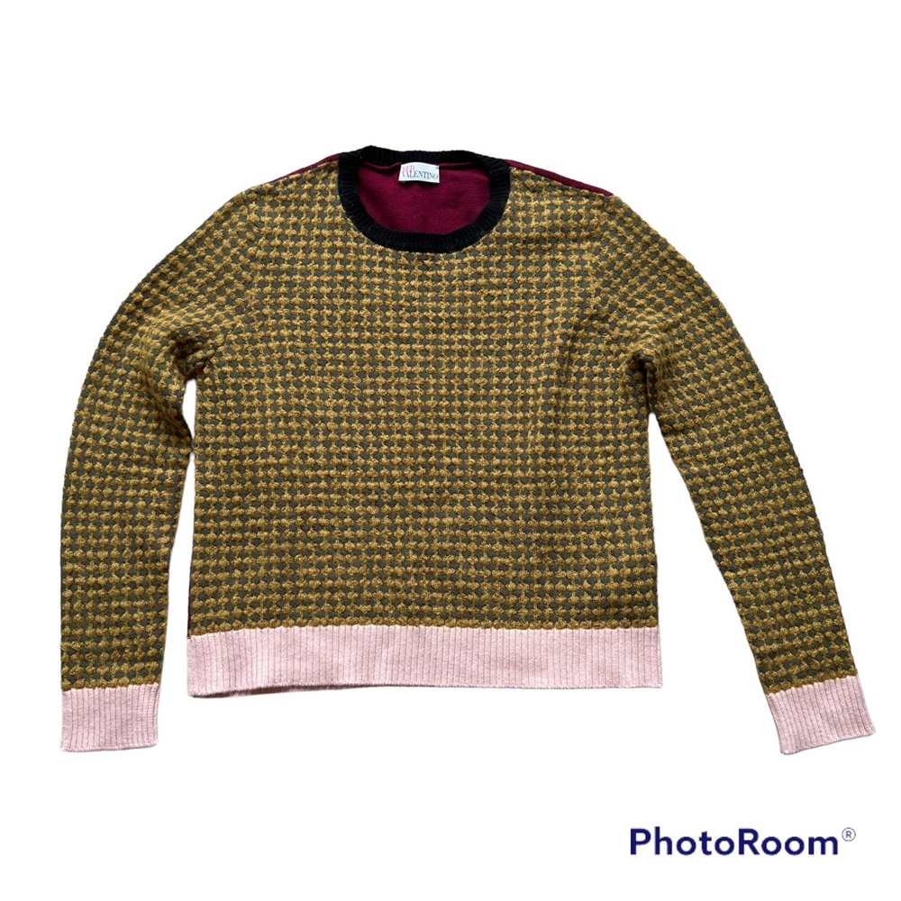 Red Valentino Crew Neck Mohair Blend Sweater - Spa - Size XL
